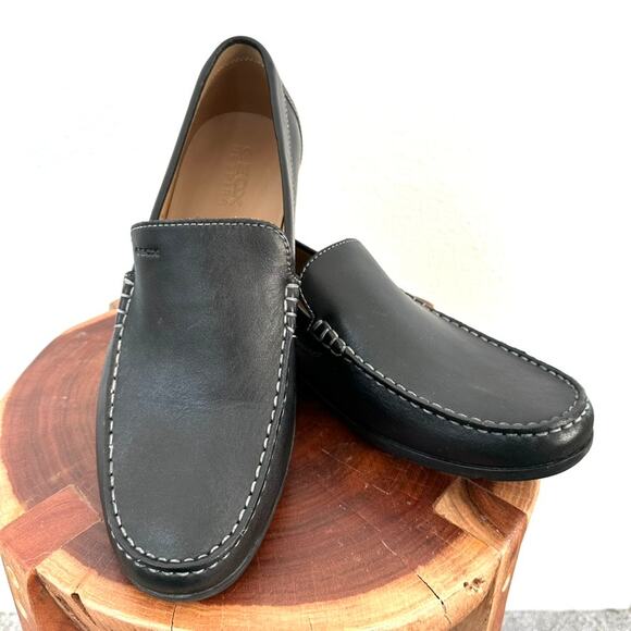 Geox Men’s Leather Loafers Slip-On, Italian Patent, Size 44, Excellent Condition - Picture 10 of 10